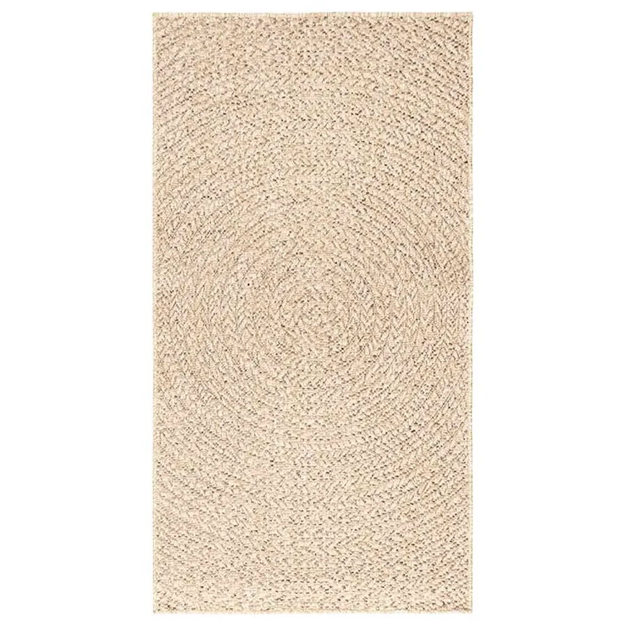 Tapis ZIZUR beige 60x110 cm aspect de jute intérieur extérieur - 2