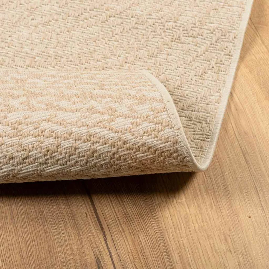 Tapis ZIZUR beige 60x110 cm aspect de jute intérieur extérieur - 3