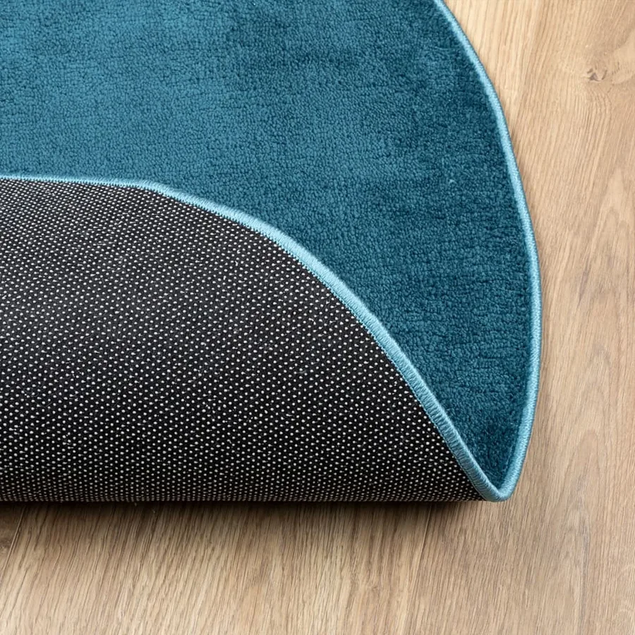 Tapis OVIEDO à poils courts turquoise Ø 80 cm - 5