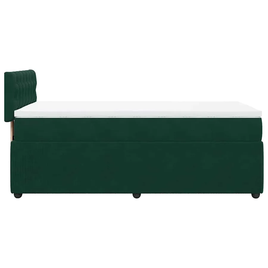 Sommier à lattes de lit avec matelas Vert foncé 90x200 cm - 7