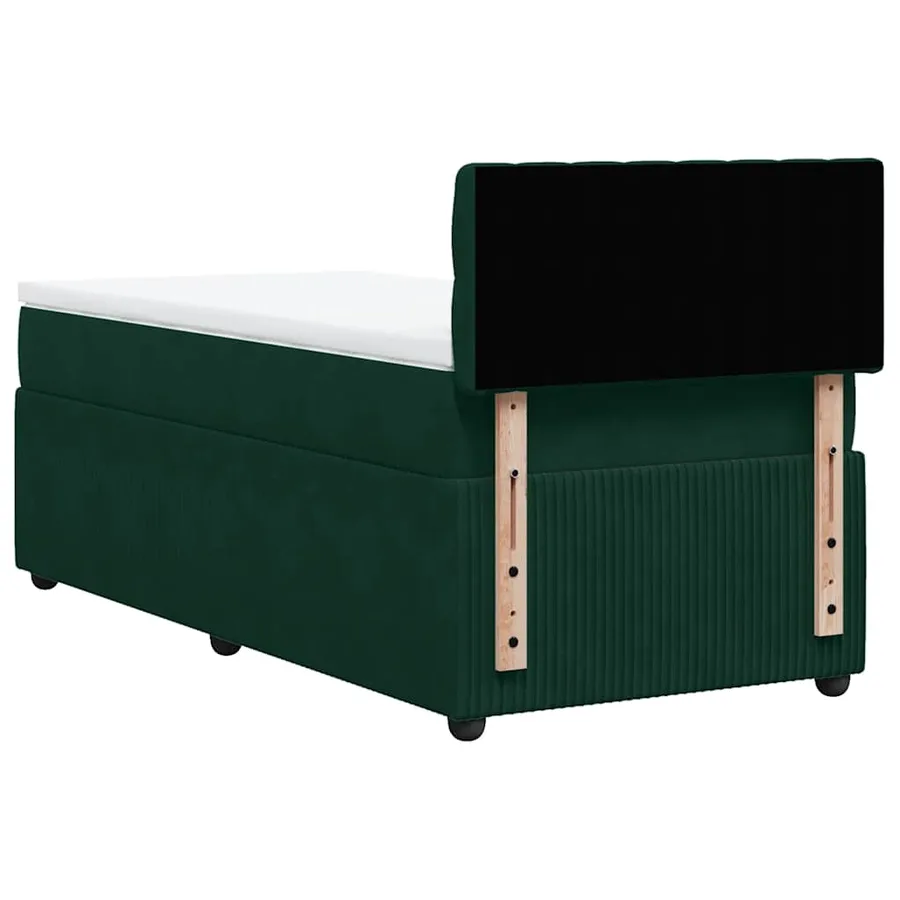 Sommier à lattes de lit avec matelas Vert foncé 90x200 cm - 8