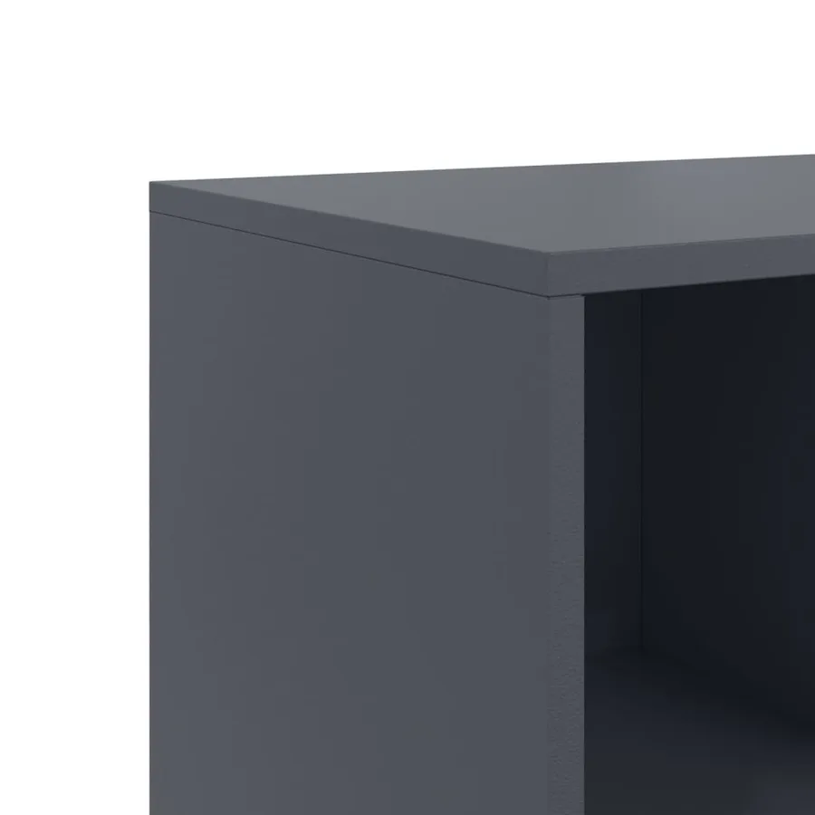 Buffet anthracite 100,5x39x72 cm acier - 11