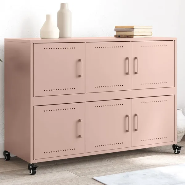 Buffet rose 100,5x39x72 cm acier