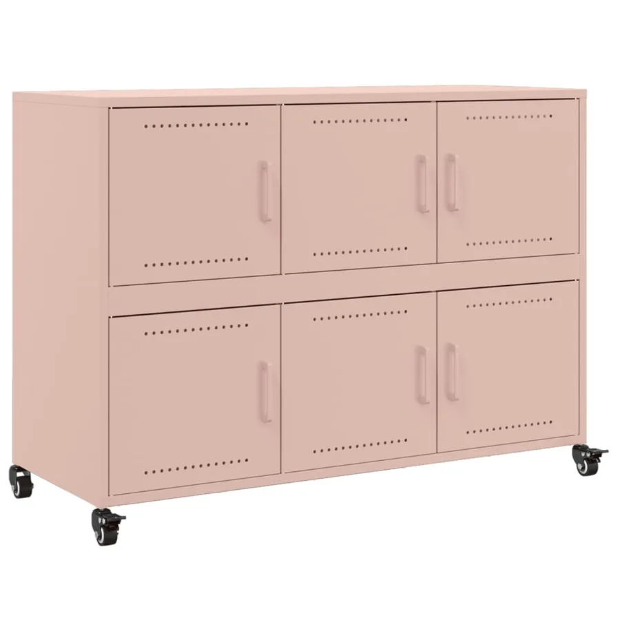 Buffet rose 100,5x39x72 cm acier - 2