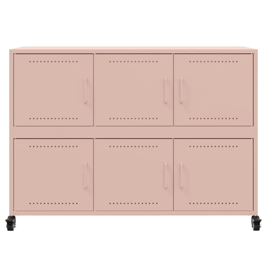 Buffet rose 100,5x39x72 cm acier - 6
