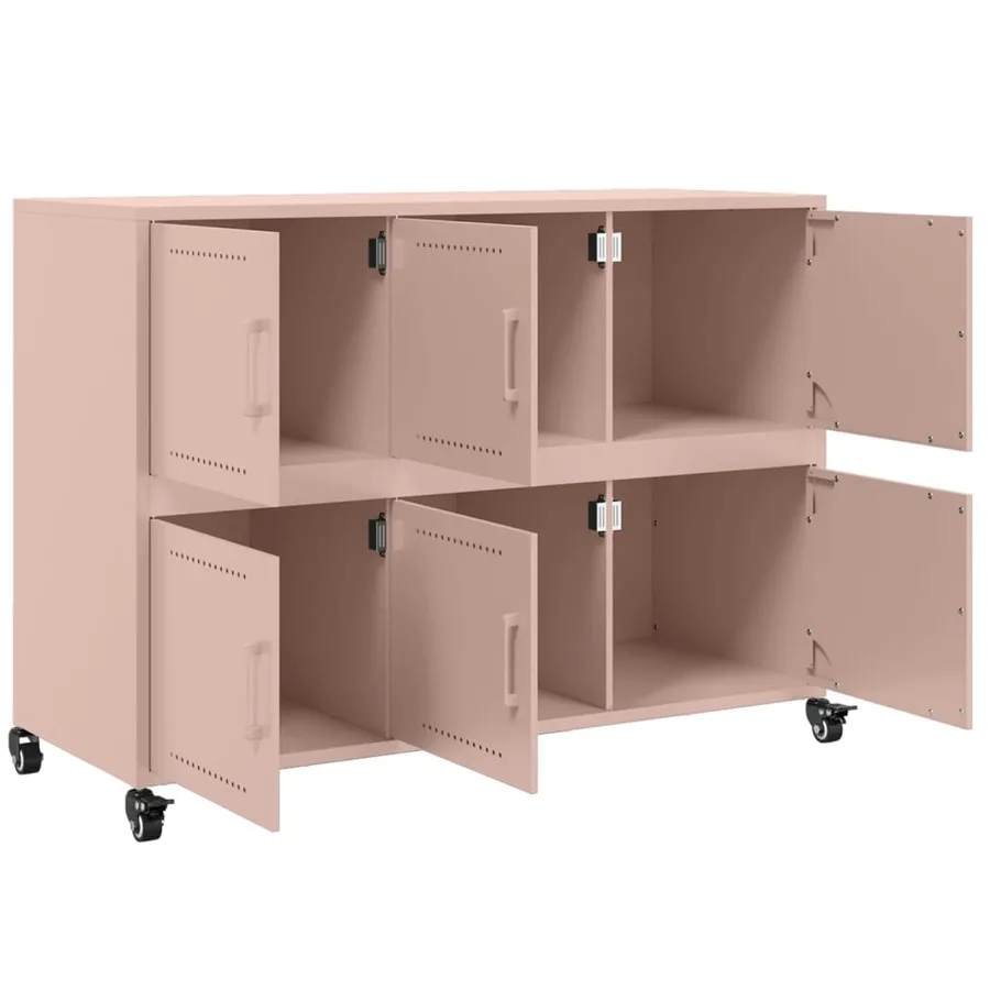 Buffet rose 100,5x39x72 cm acier - 9