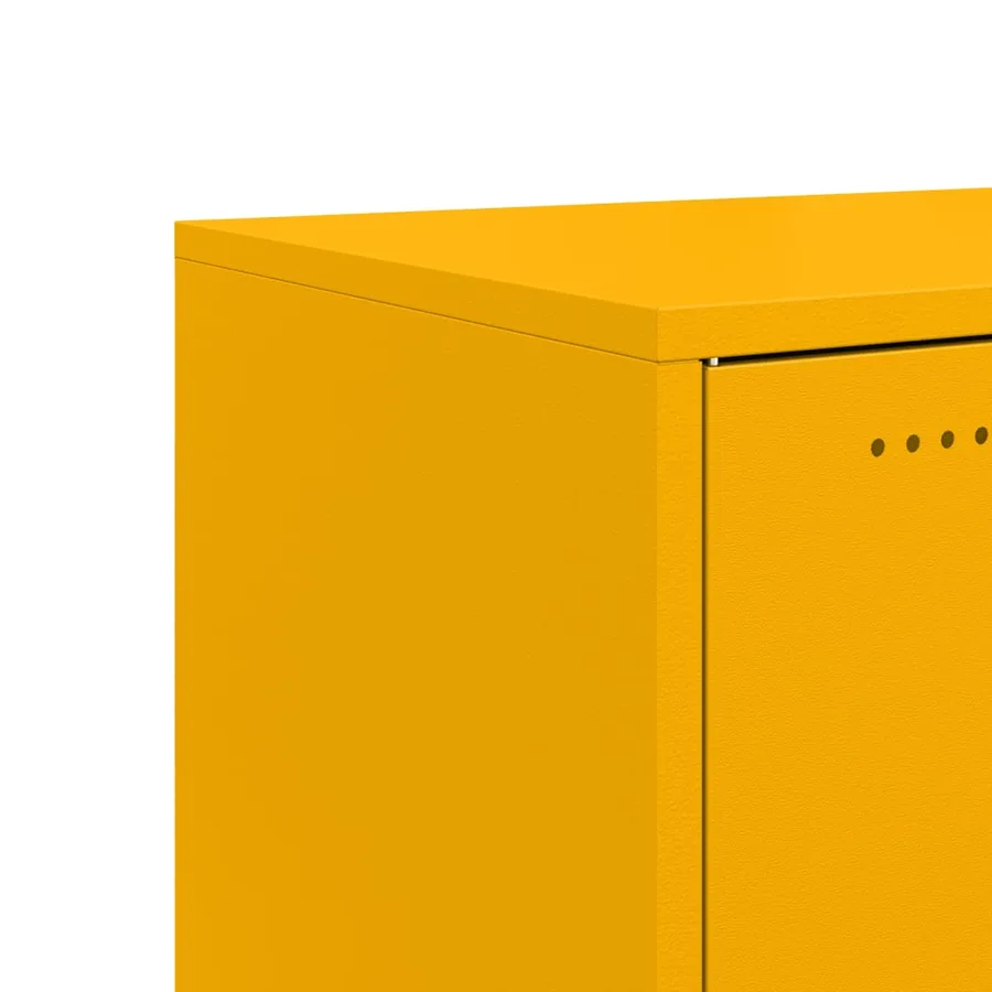 Buffet jaune moutarde 100,5x39x72 cm acier - 11