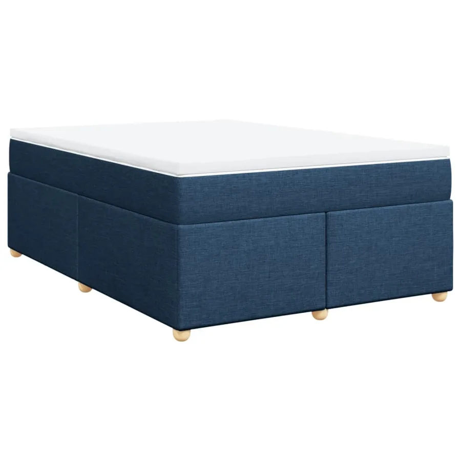 Sommier à lattes de lit avec matelas Bleu 140x200 cm Tissu - 9