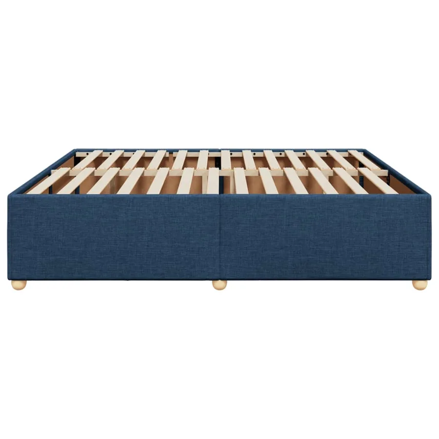 Cadre de lit sans matelas bleu 200x200 cm tissu - 5