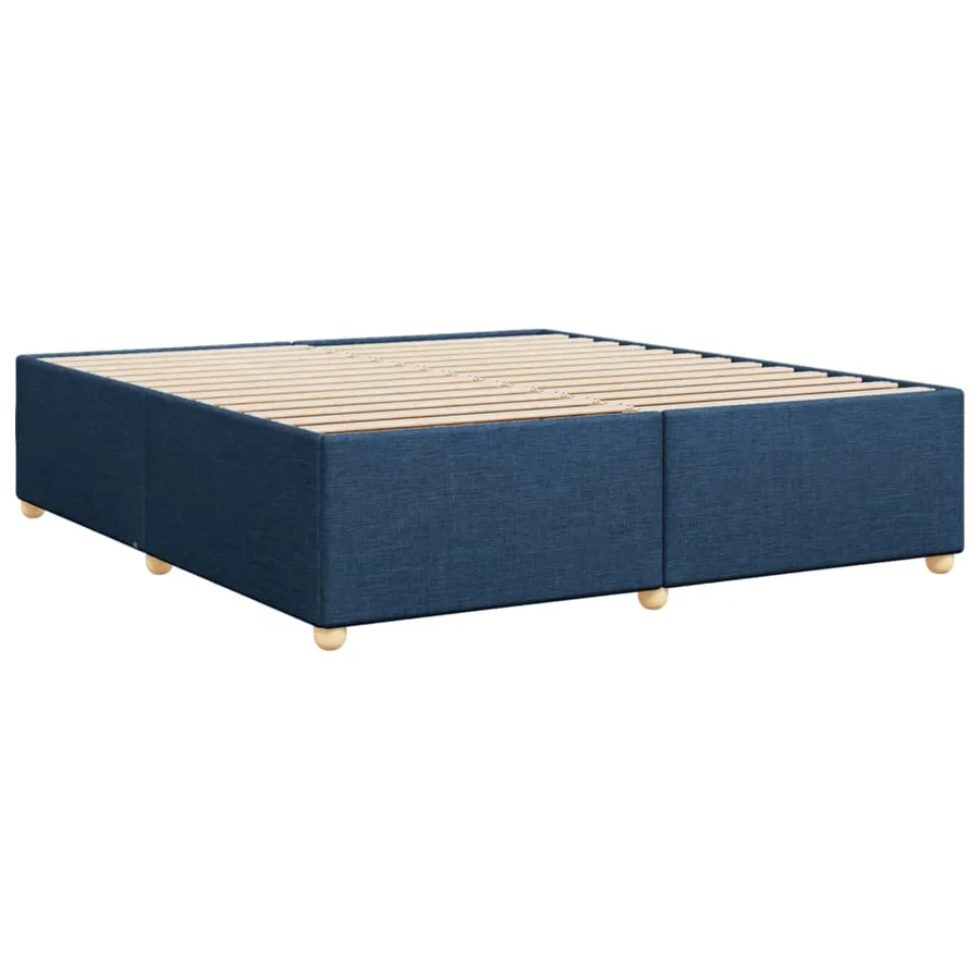 Cadre de lit sans matelas bleu 200x200 cm tissu - 6