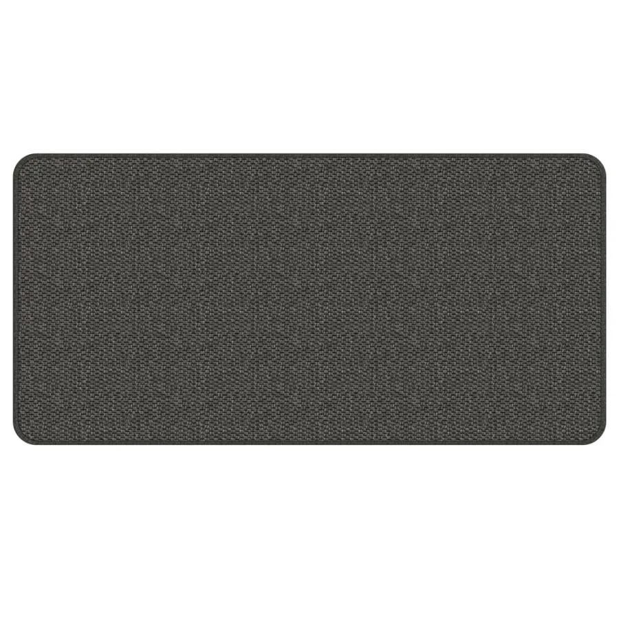 Tapis de couloir aspect sisal anthracite 50x100 cm - 3