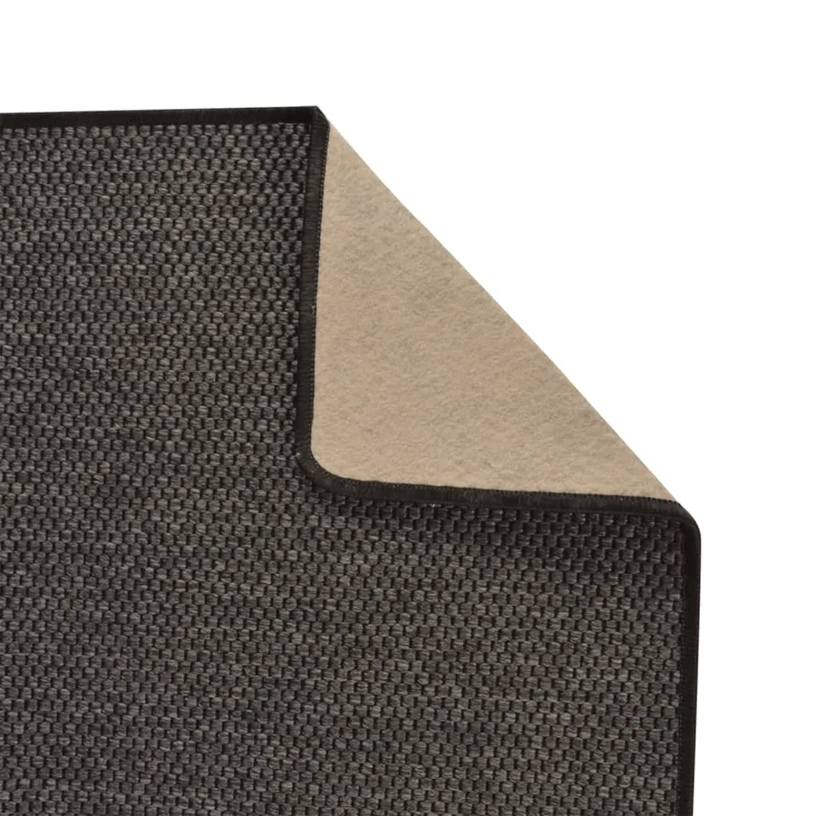 Tapis de couloir aspect sisal anthracite 50x100 cm - 4