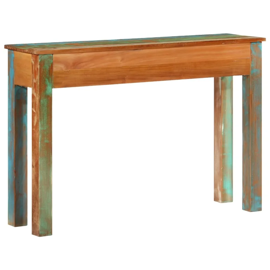 Table console 110x30x75 cm bois massif de récupération - 4