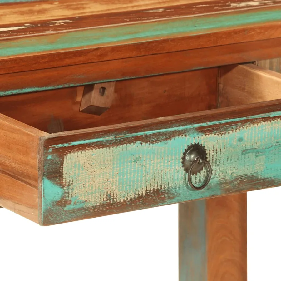 Table console 110x30x75 cm bois massif de récupération - 7