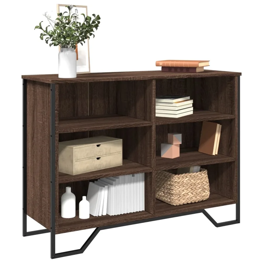 Buffet chêne marron 101x35,5x74,5 cm bois d'ingénierie