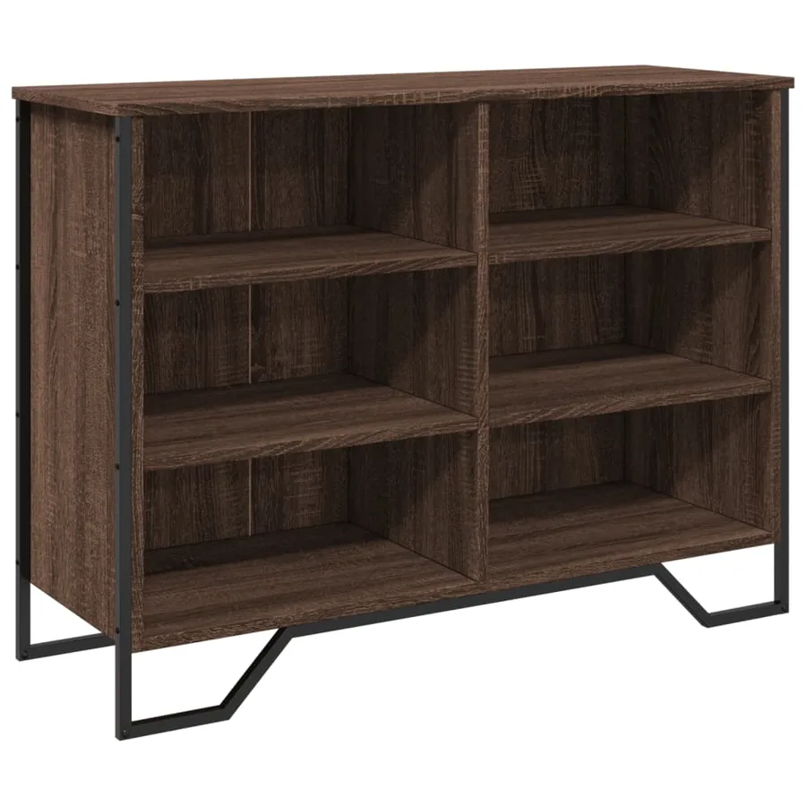 Buffet chêne marron 101x35,5x74,5 cm bois d'ingénierie - 2