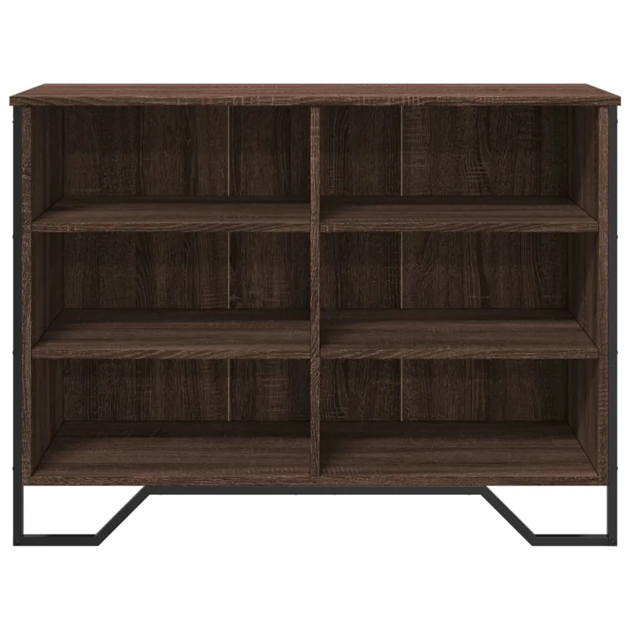Buffet chêne marron 101x35,5x74,5 cm bois d'ingénierie - 4