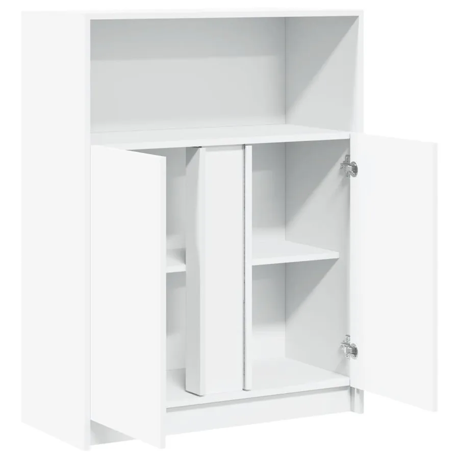 Buffet avec LED blanc 77x34x100 cm bois d'ingénierie - 9