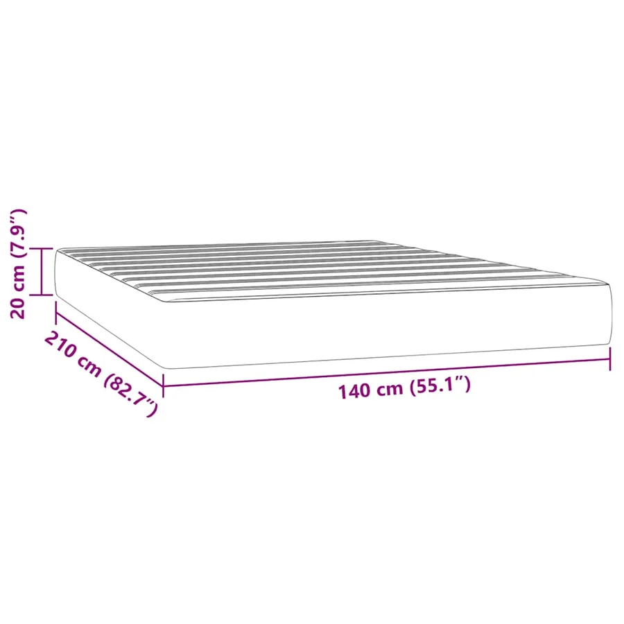 Matelas à ressorts ensachés 140 x 210 cm Noir - 7