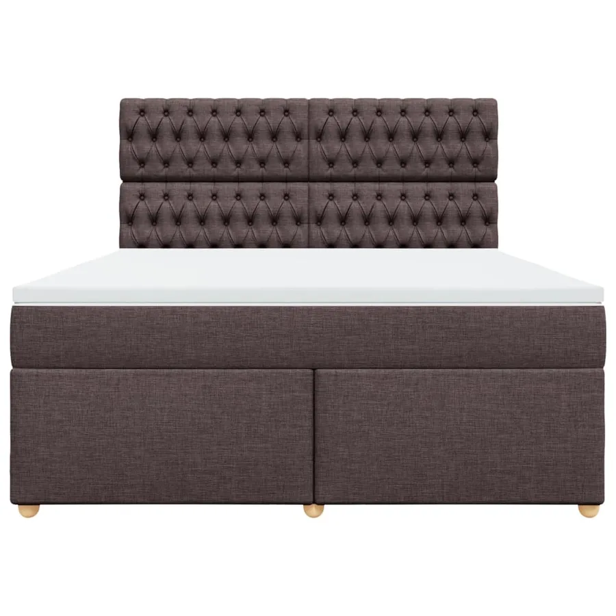 Sommier à lattes de lit avec matelas Marron foncé 180x200 cm - 6