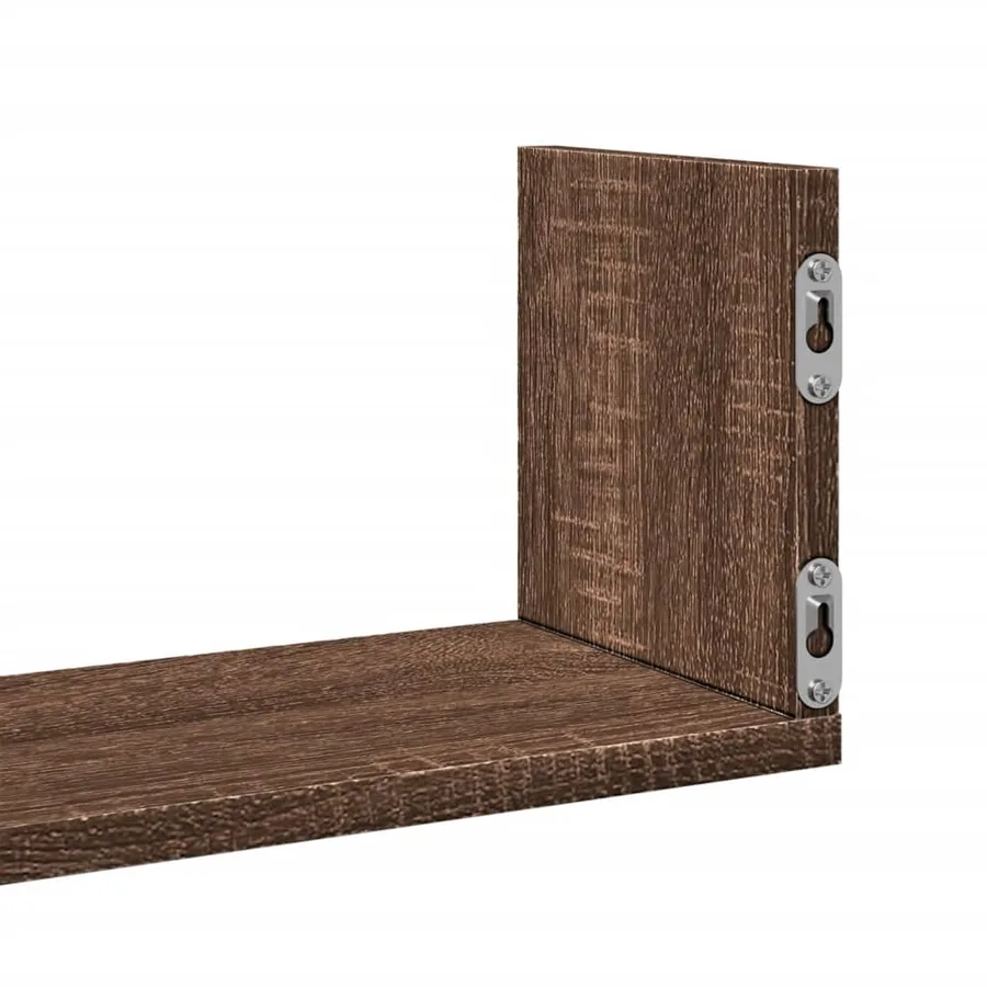 Étagères murales 3pcs chêne marron 58x18x18cm bois d'ingénierie - 8