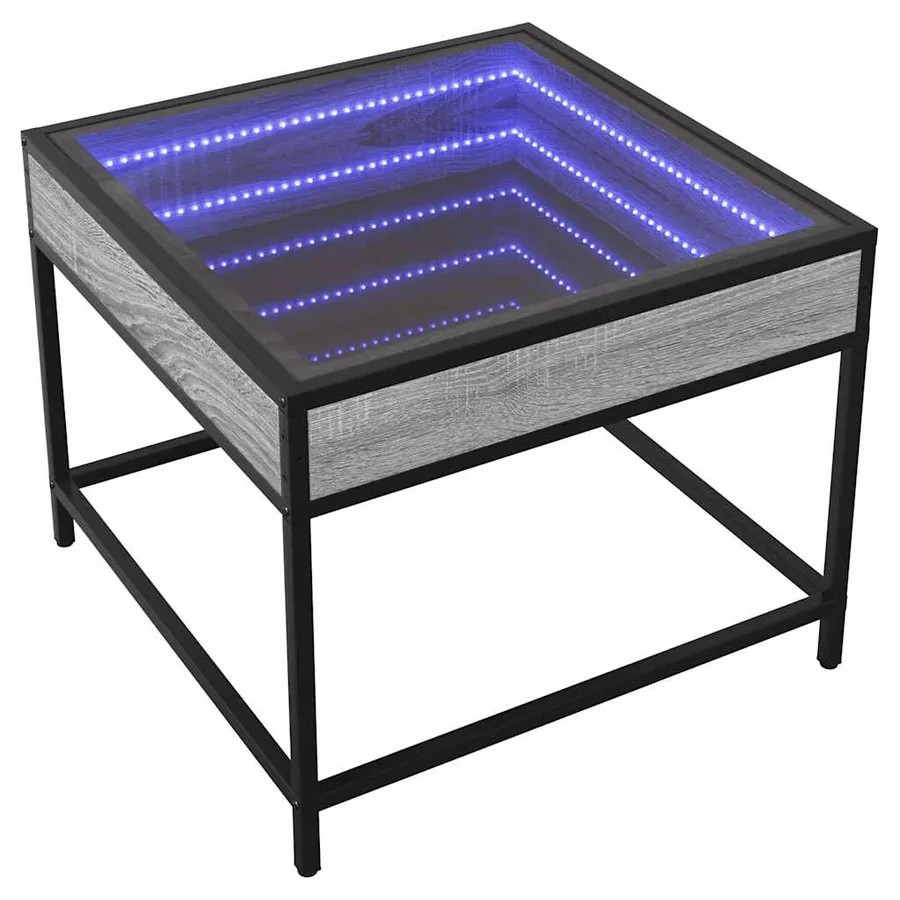 Table basse avec LED Infinity sonoma gris 50x50x41 cm - 3