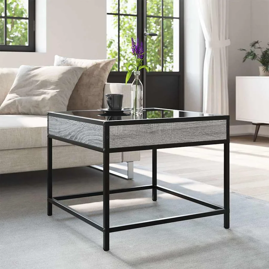 Table basse avec LED Infinity sonoma gris 50x50x41 cm - 4