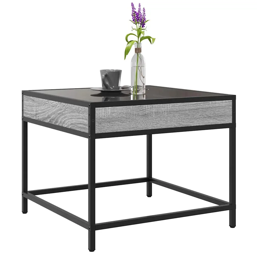 Table basse avec LED Infinity sonoma gris 50x50x41 cm - 5