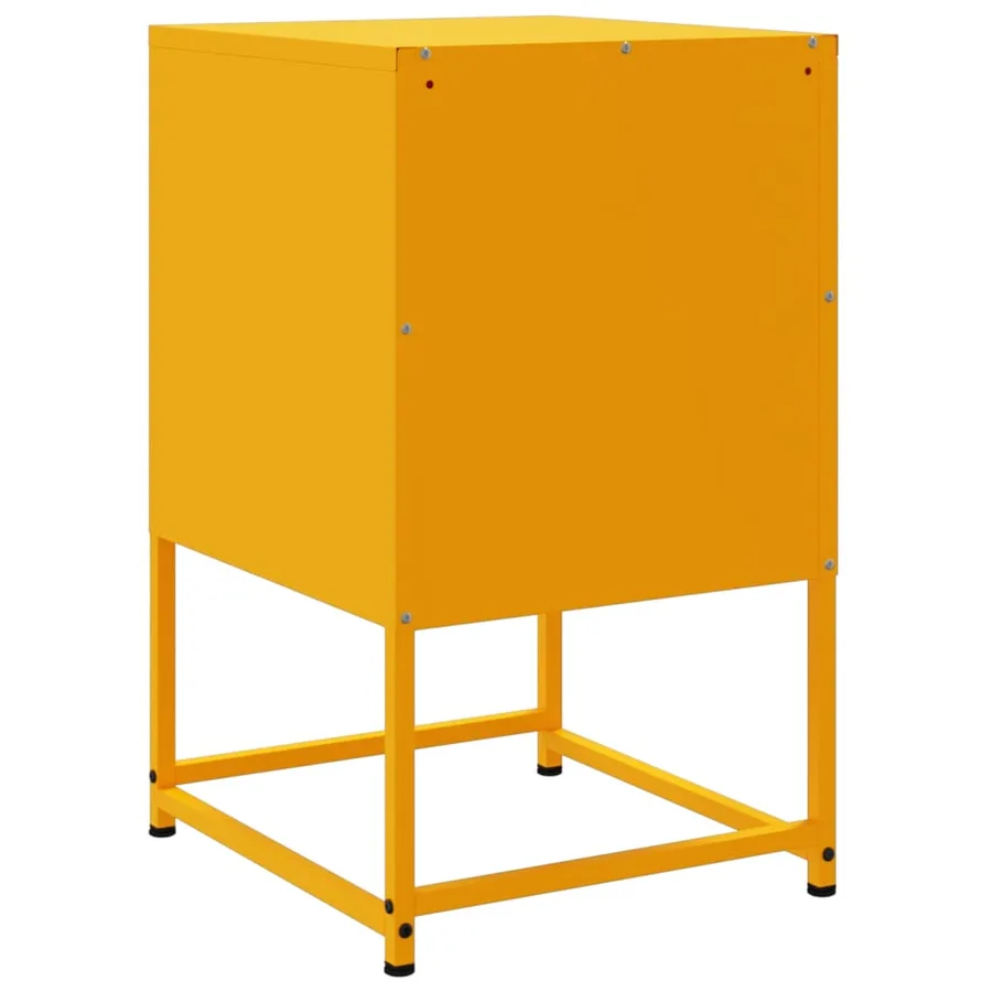 Tables de chevet 2 pcs jaune moutarde 36x39x60,5 cm acier - 8