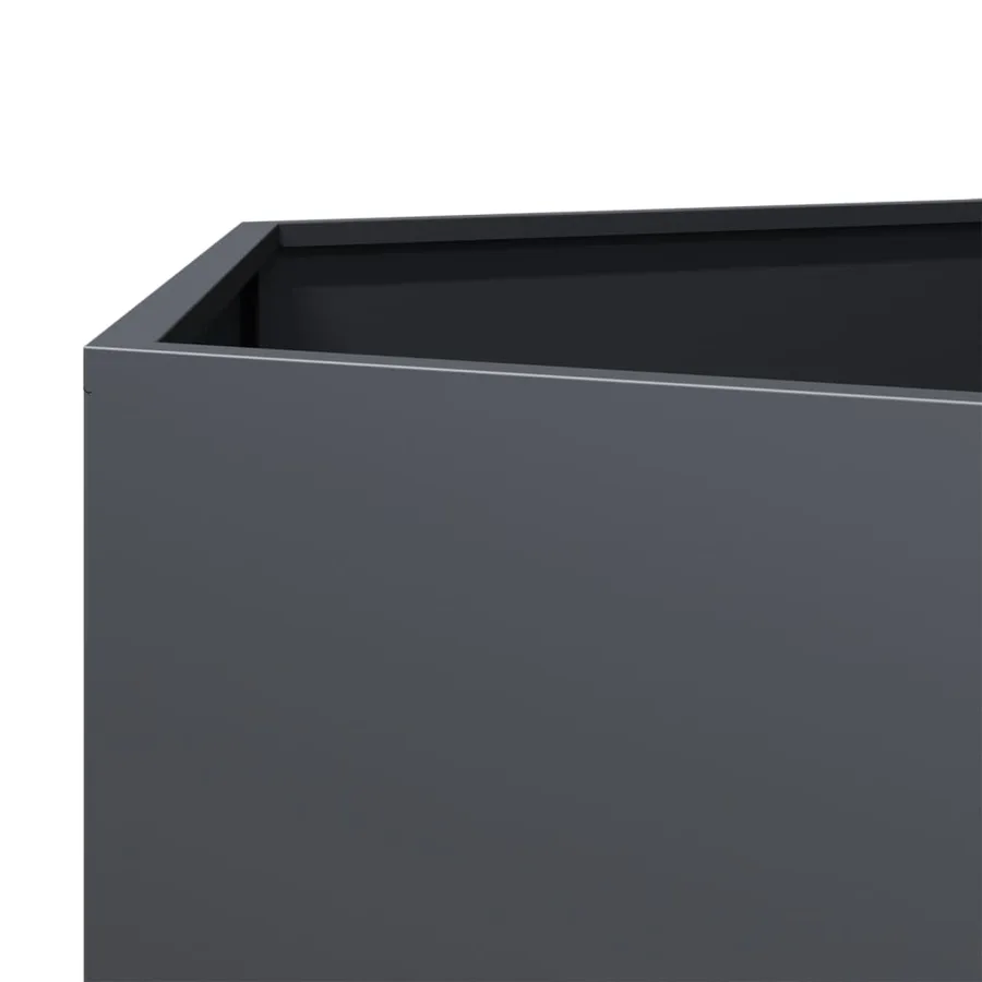 Jardinière anthracite hexagone 138x120x45 cm acier - 8