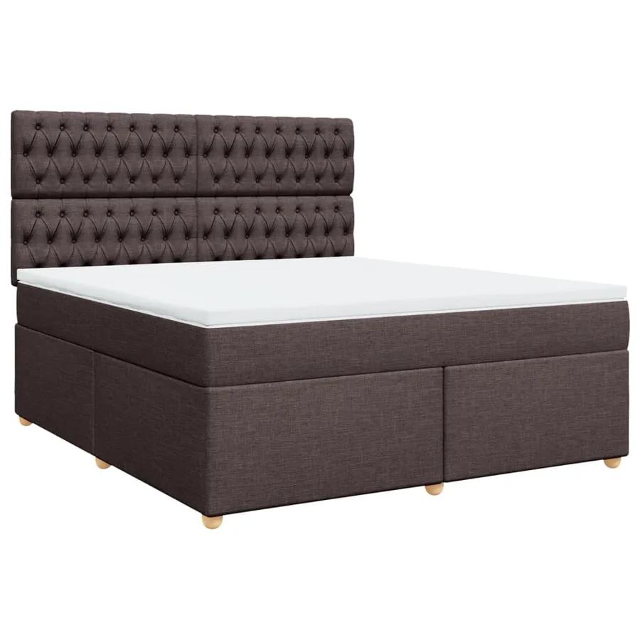Sommier à lattes de lit avec matelas Marron foncé 180x200 cm - 2