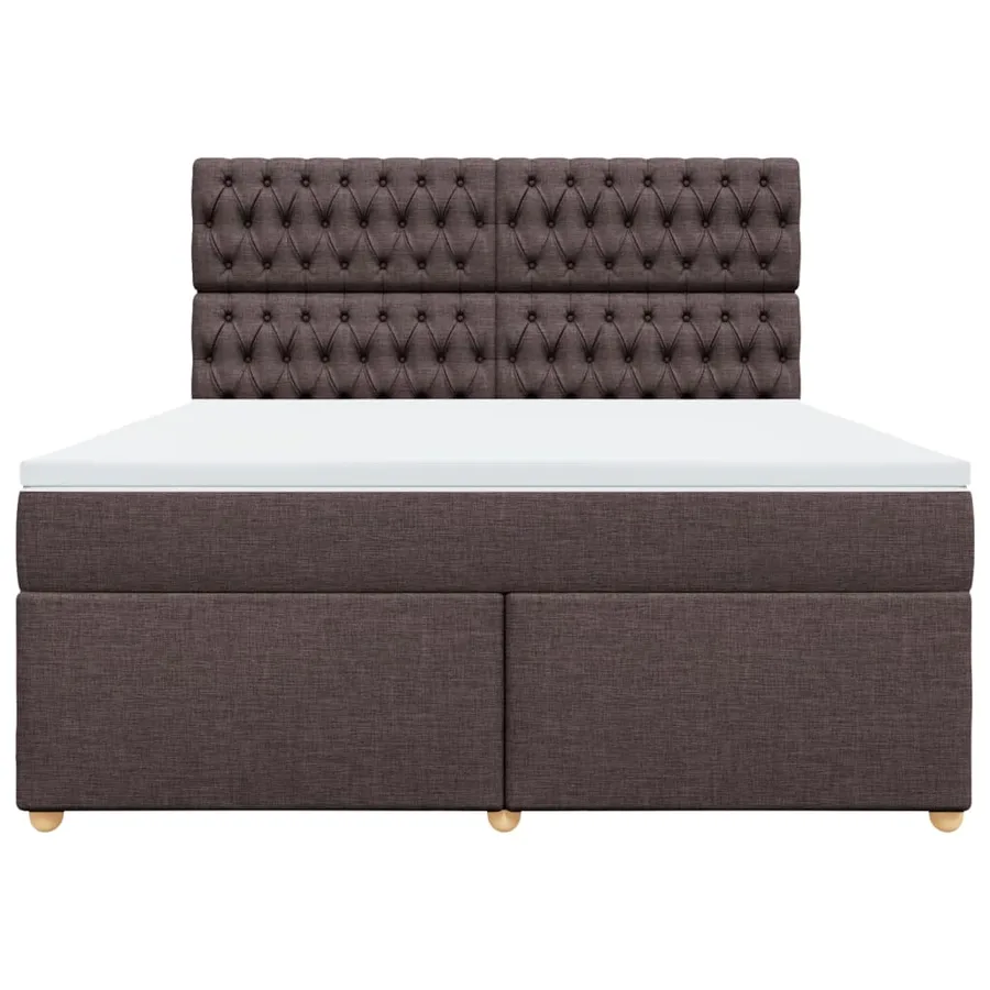 Sommier à lattes de lit avec matelas Marron foncé 180x200 cm - 4