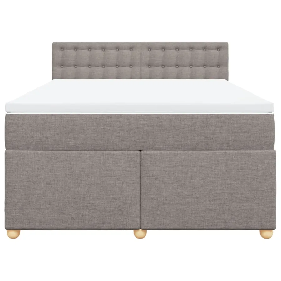 Sommier à lattes de lit avec matelas Taupe 160x200 cm Tissu - 6