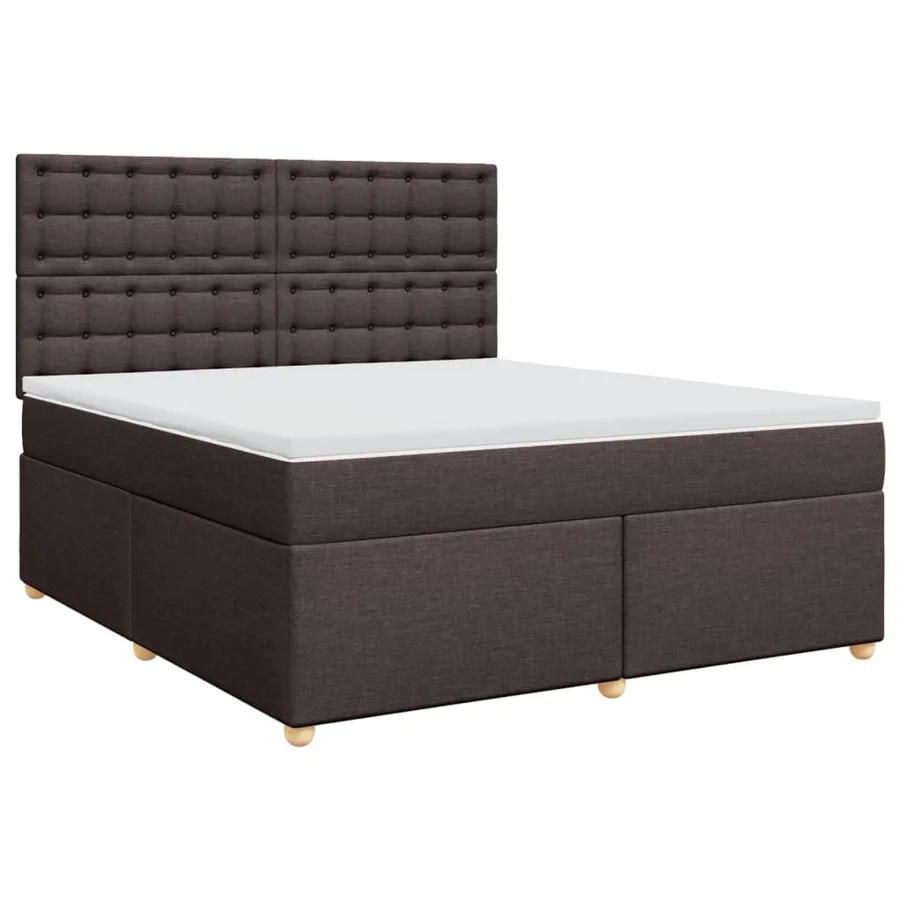 Sommier à lattes de lit avec matelas Marron foncé 180x200 cm - 2