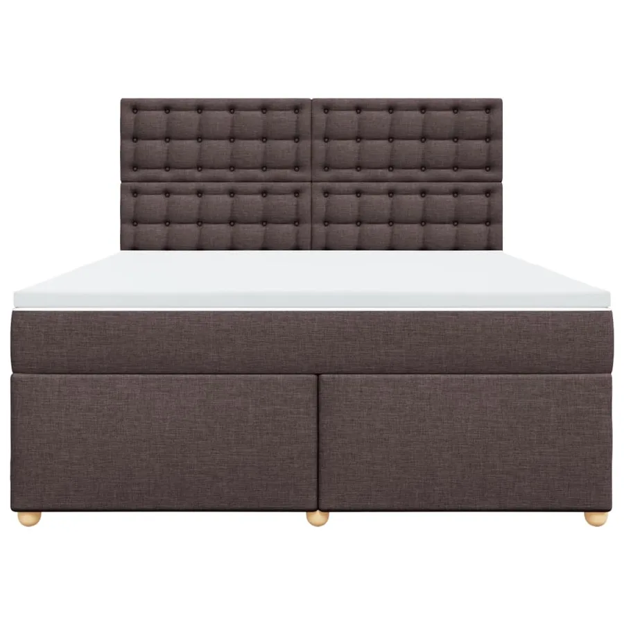 Sommier à lattes de lit avec matelas Marron foncé 180x200 cm - 4