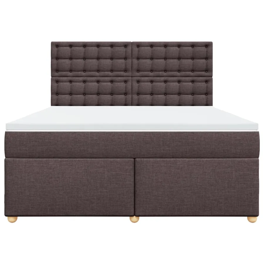 Sommier à lattes de lit avec matelas Marron foncé 180x200 cm - 6