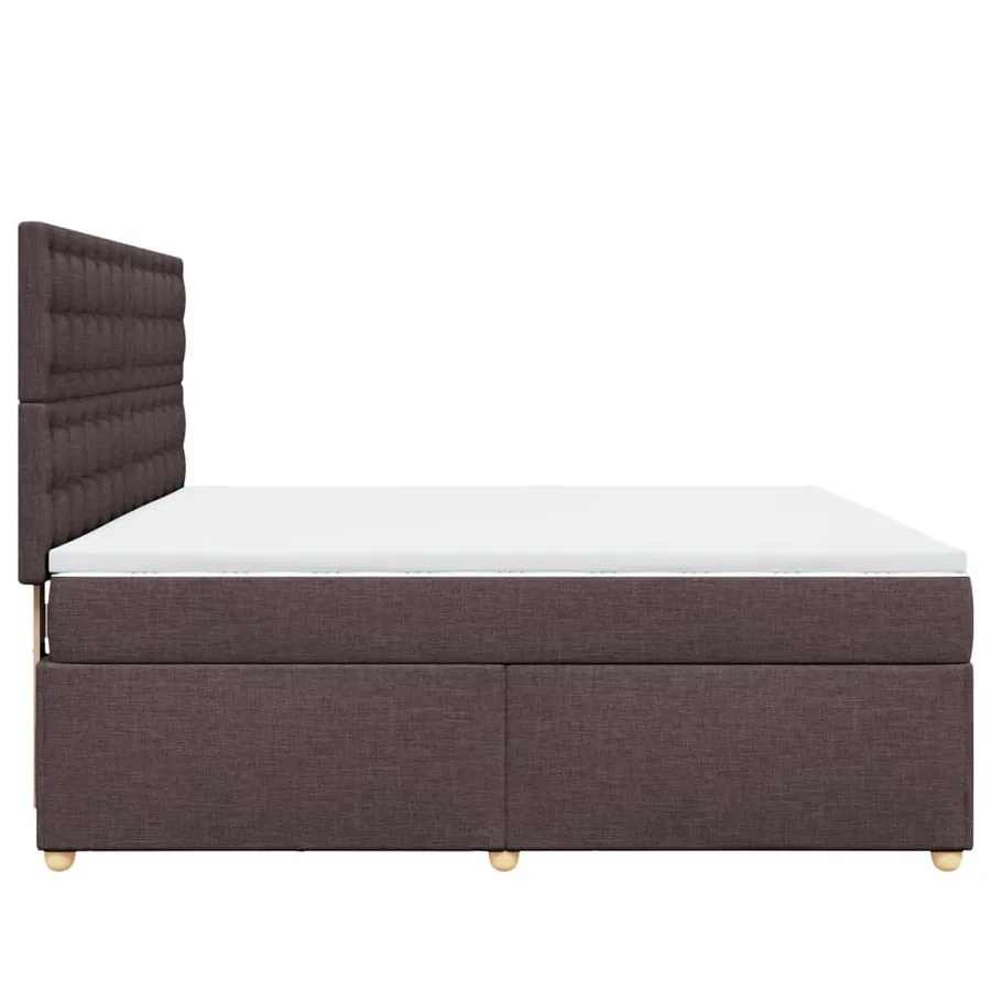 Sommier à lattes de lit avec matelas Marron foncé 180x200 cm - 7