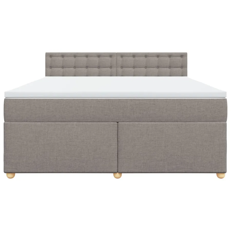 Sommier à lattes de lit avec matelas Taupe 180x200 cm Tissu - 6