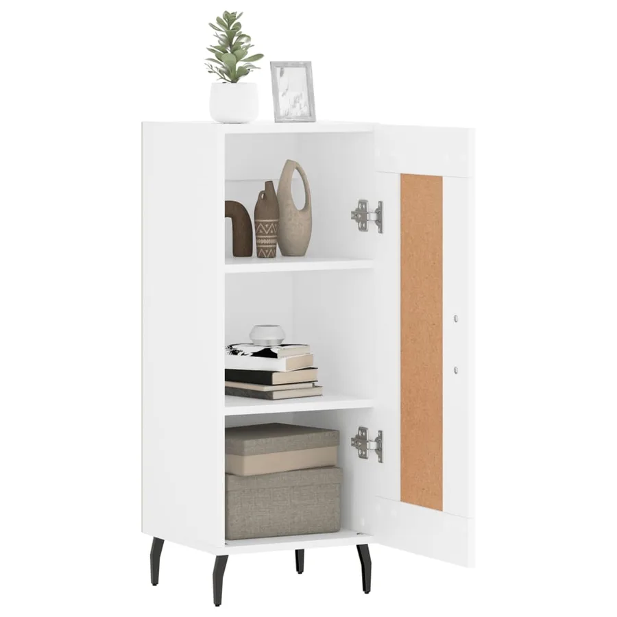 Buffet blanc 34,5x34x90 cm bois d'ingénierie - 4