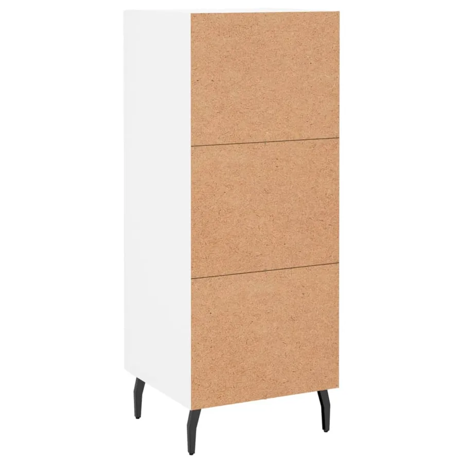 Buffet blanc 34,5x34x90 cm bois d'ingénierie - 8