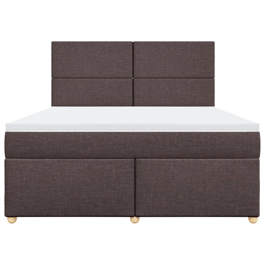 Sommier à lattes de lit avec matelas Marron foncé 180x200 cm - 6