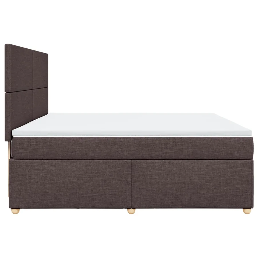 Sommier à lattes de lit avec matelas Marron foncé 180x200 cm - 7