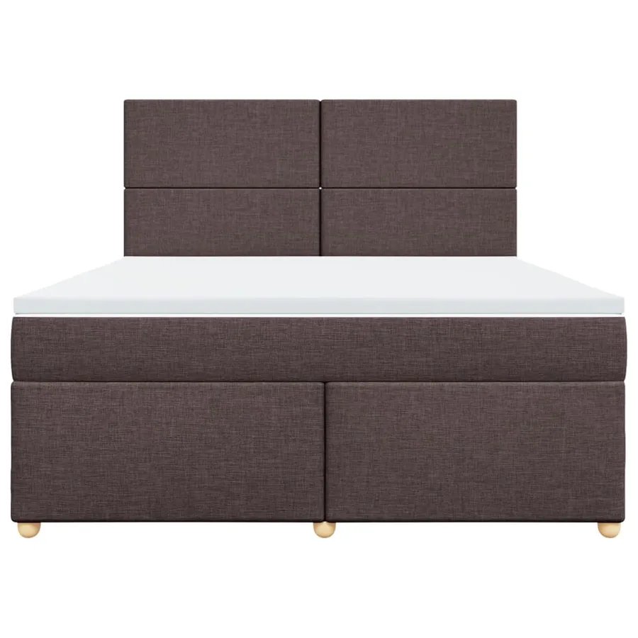 Sommier à lattes de lit avec matelas Marron foncé 180x200 cm - 4