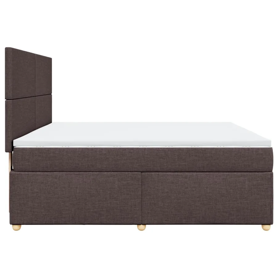 Sommier à lattes de lit avec matelas Marron foncé 180x200 cm - 5