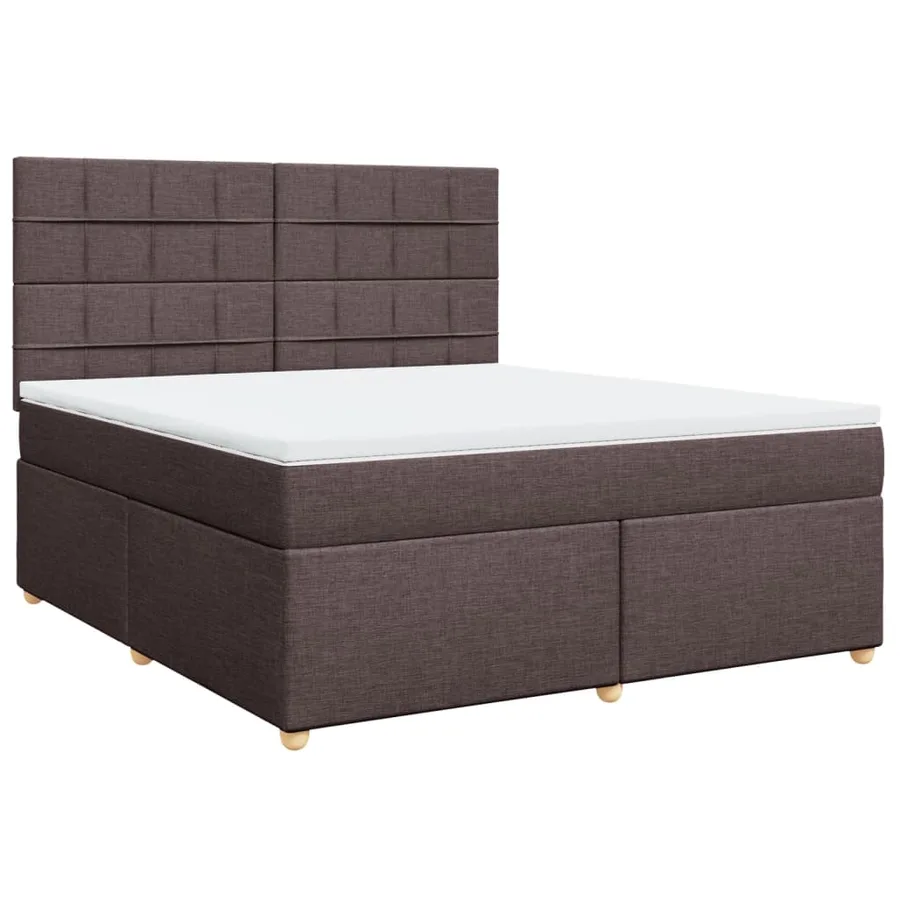 Sommier à lattes de lit avec matelas Marron foncé 180x200 cm - 2