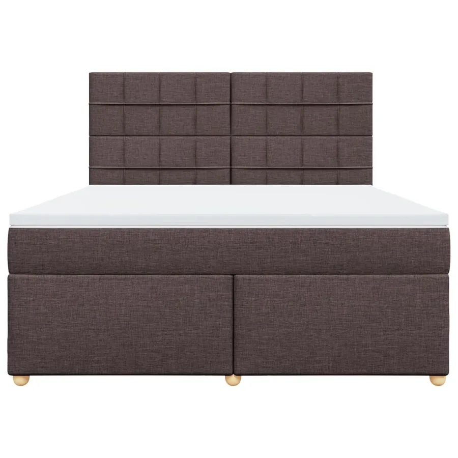 Sommier à lattes de lit avec matelas Marron foncé 180x200 cm - 4