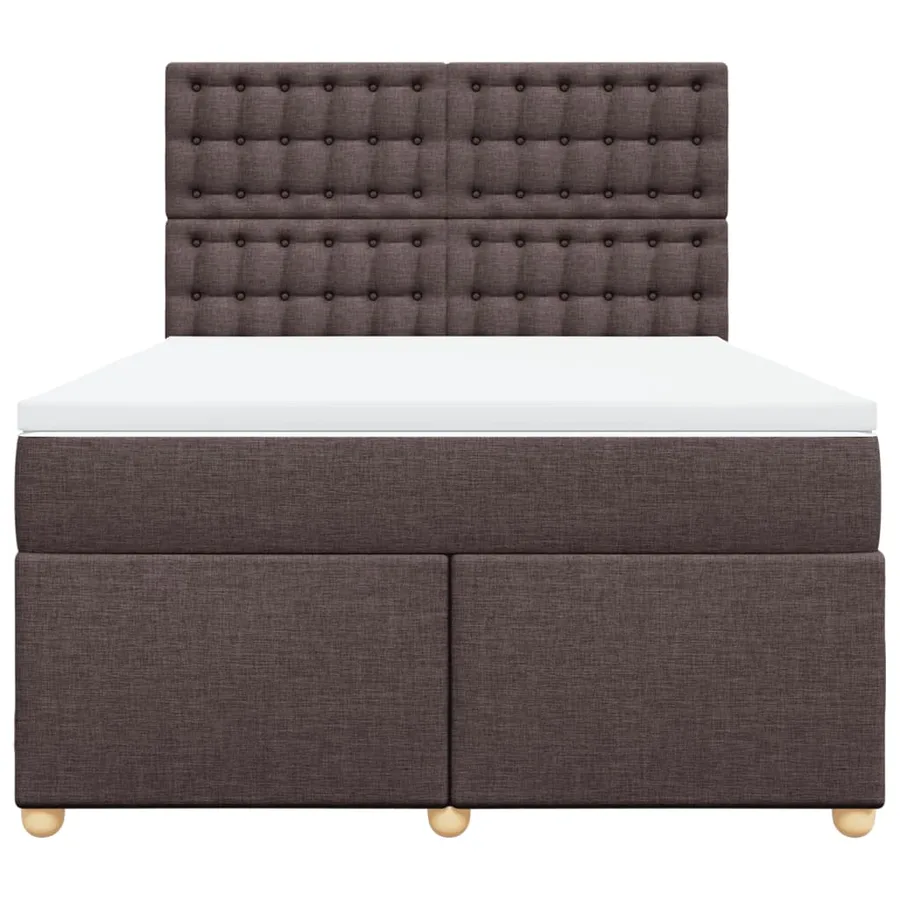 Sommier à lattes de lit avec matelas Marron foncé 140x190 cm - 4