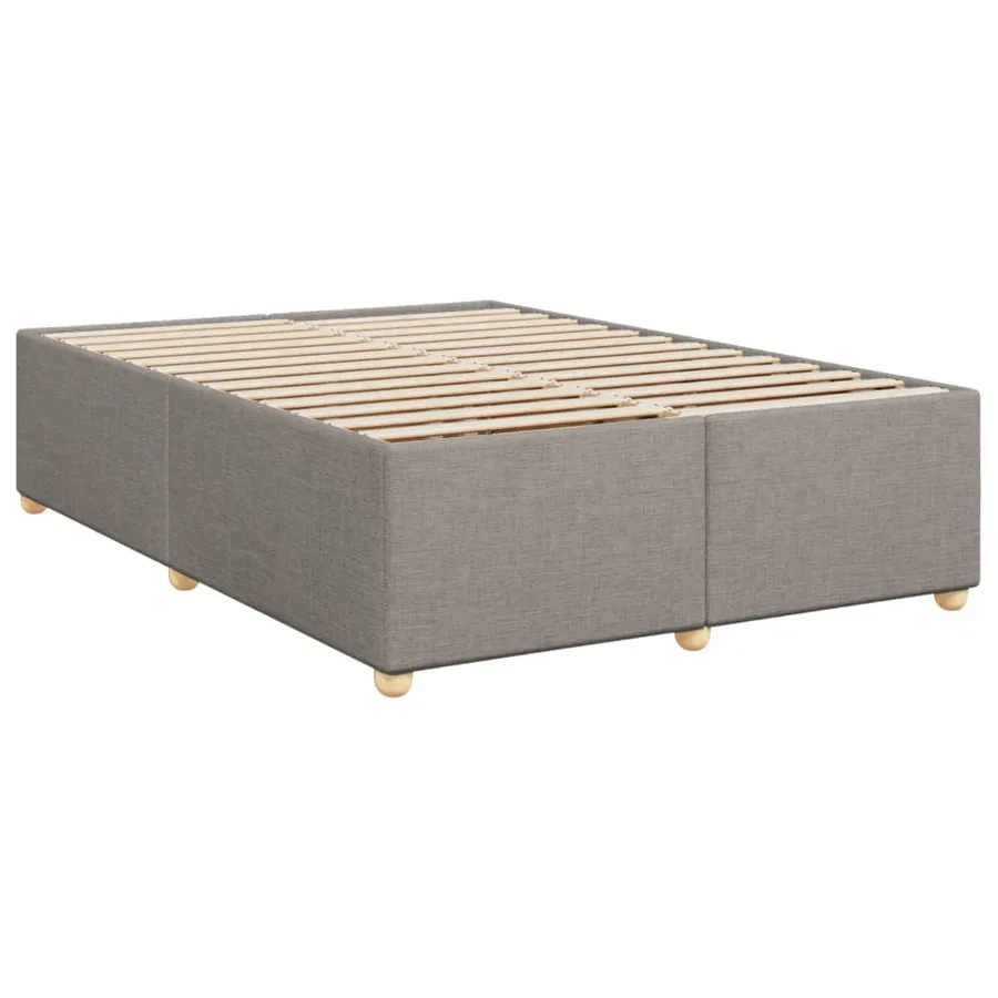 Sommier à lattes de lit avec matelas Taupe 140x200 cm Tissu - 9