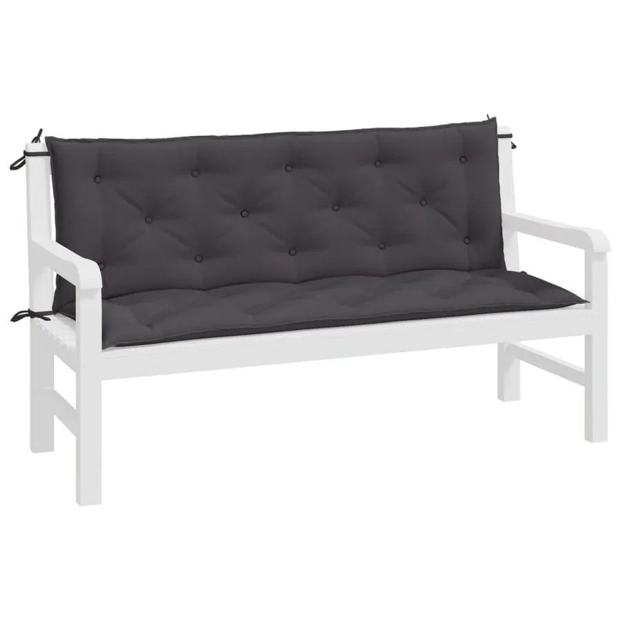 Coussins de banc de jardin lot de 2 anthracite tissu Oxford - 4