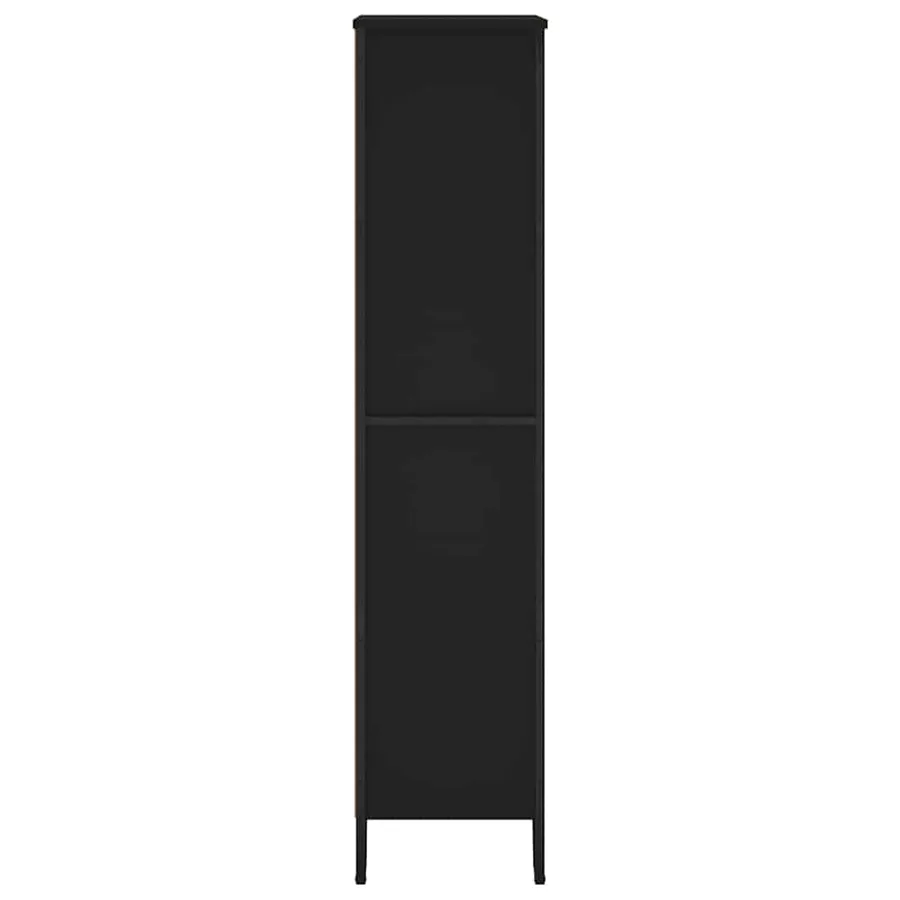 Bibliothèque noir 80x31x137,5 cm bois d'ingénierie - 5